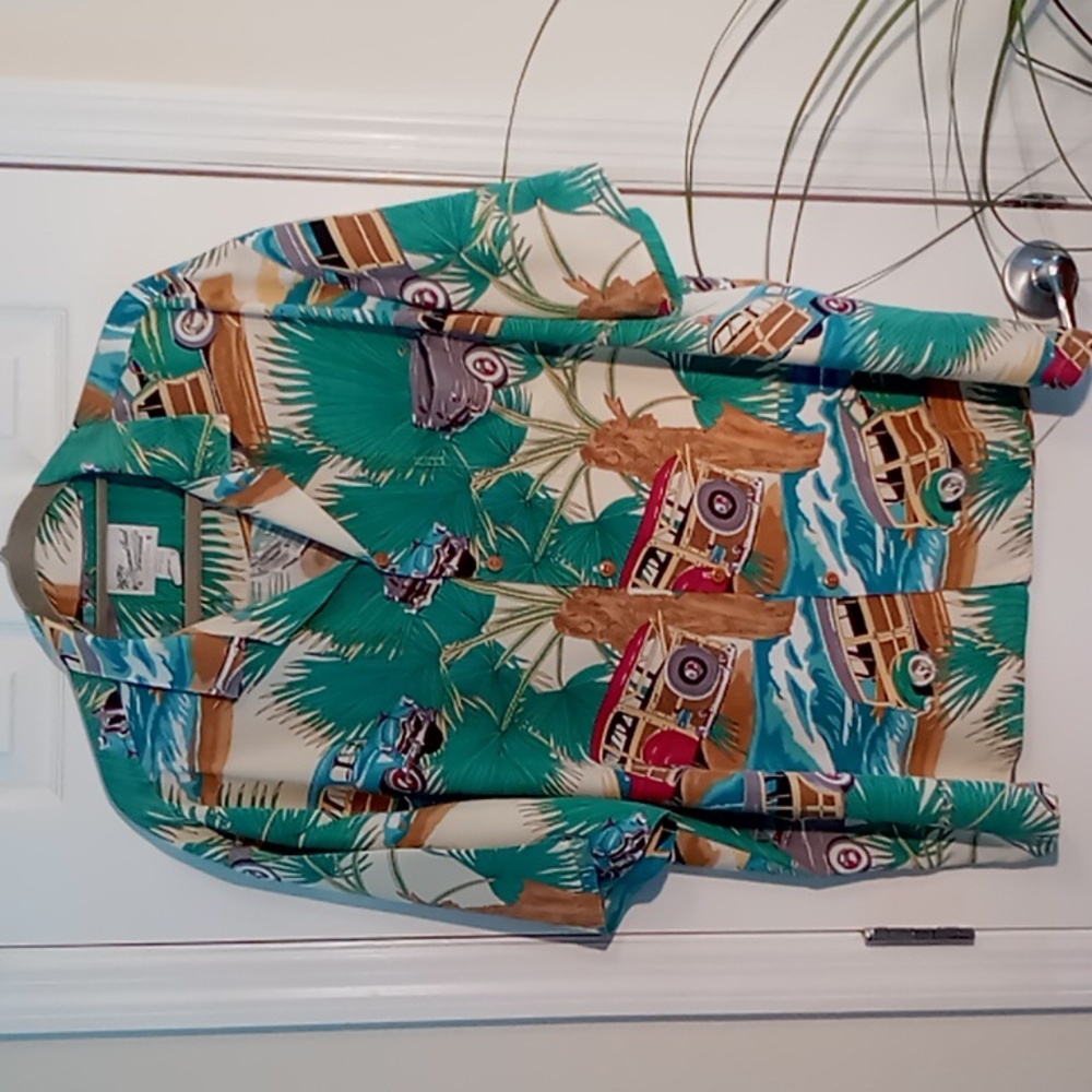 Vintage Diamond Head Sportswear Hawaiian Shirt Size XL Woody Surf Wagon Print